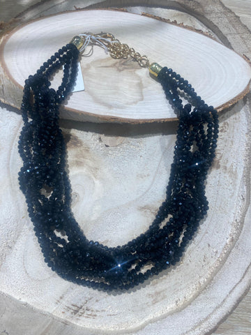 Choker trenzado negro