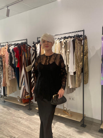 Vestido lencero con top lencero