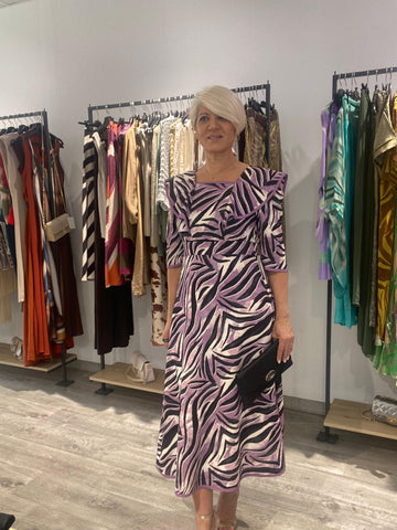 Vestido estampado cebra