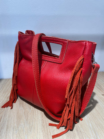 Bolso flecos piel