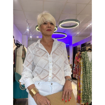 Camisa blanca encaje