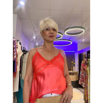 Top lencero naranja