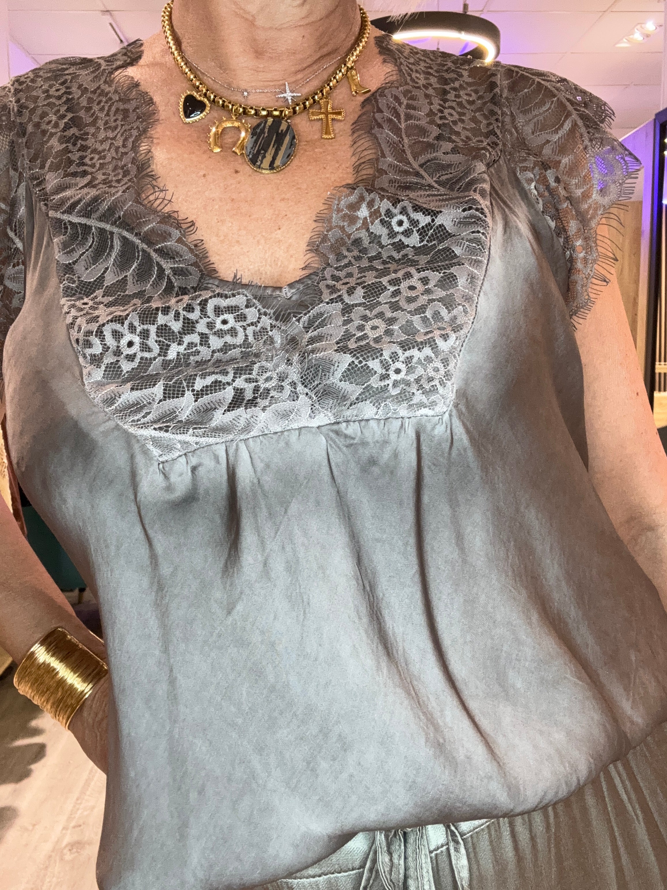 Top lencero visón