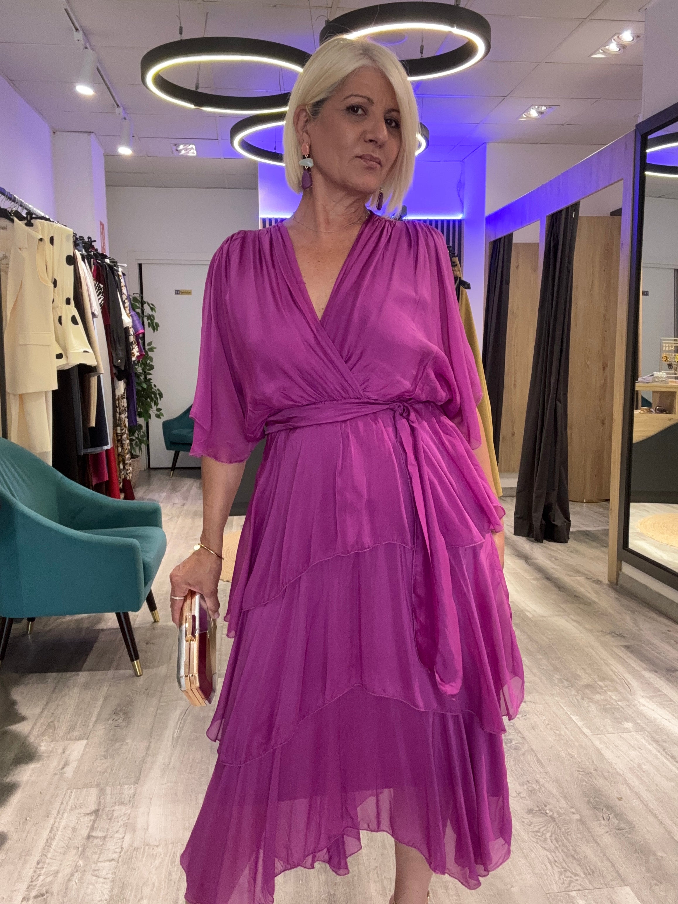 Vestido seda Toscana