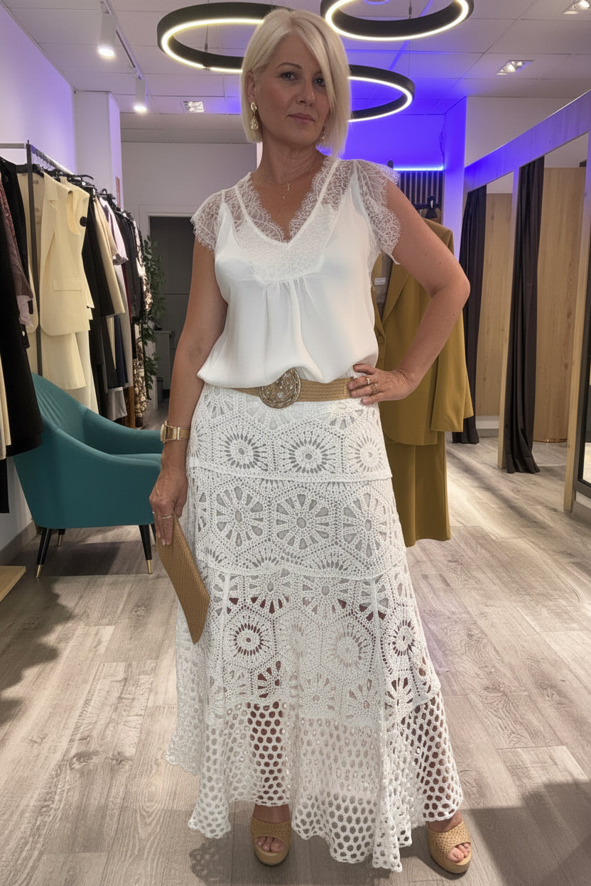 Falda crochet Boho