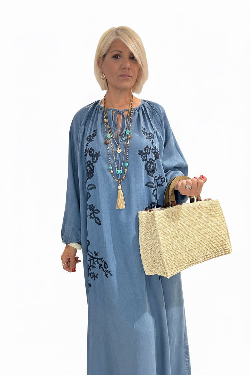 Vestido Jeans bordado