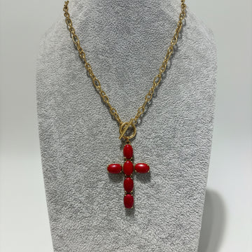 Collar Cruz Coral