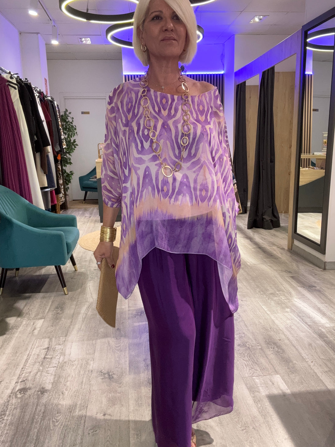 Conjunto seda Violet