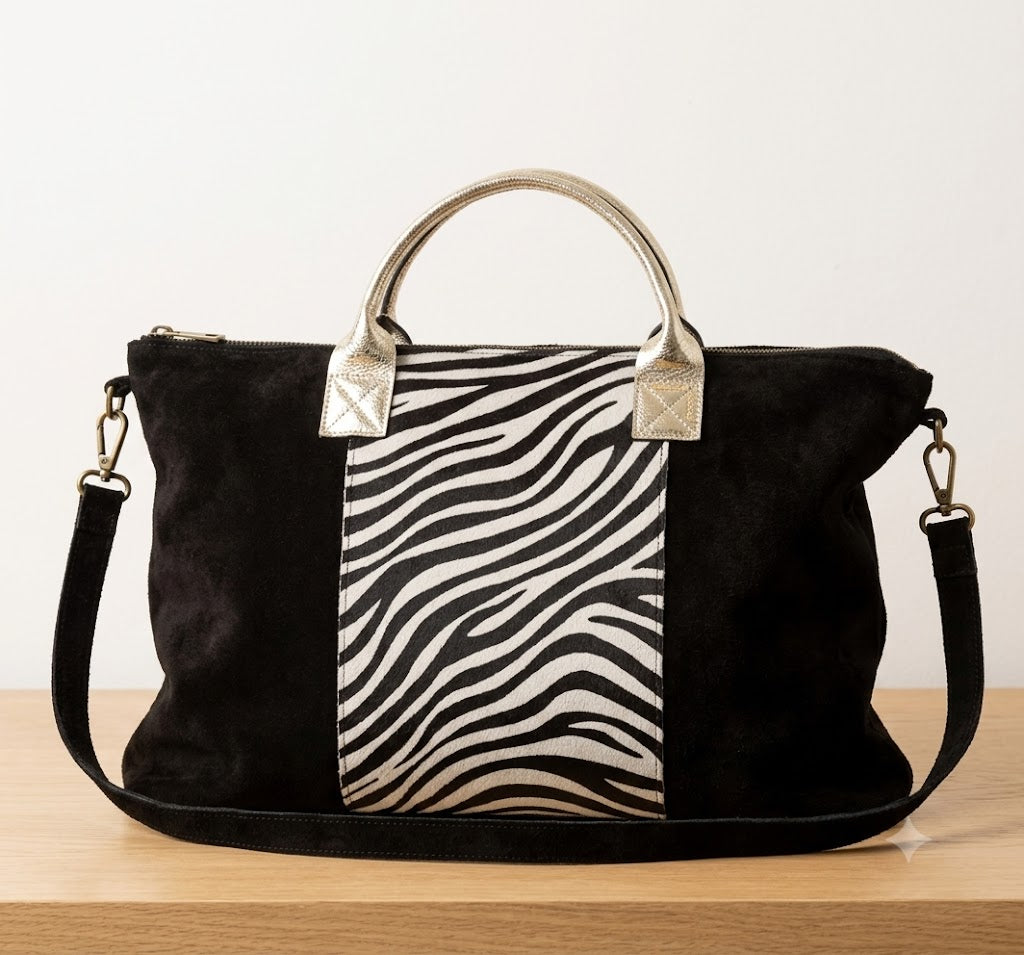 Bolso piel serraje