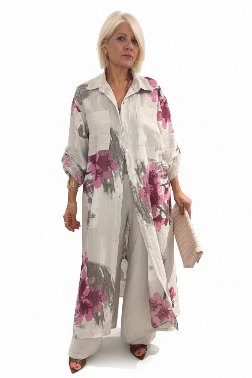 Vestido camisero Flores