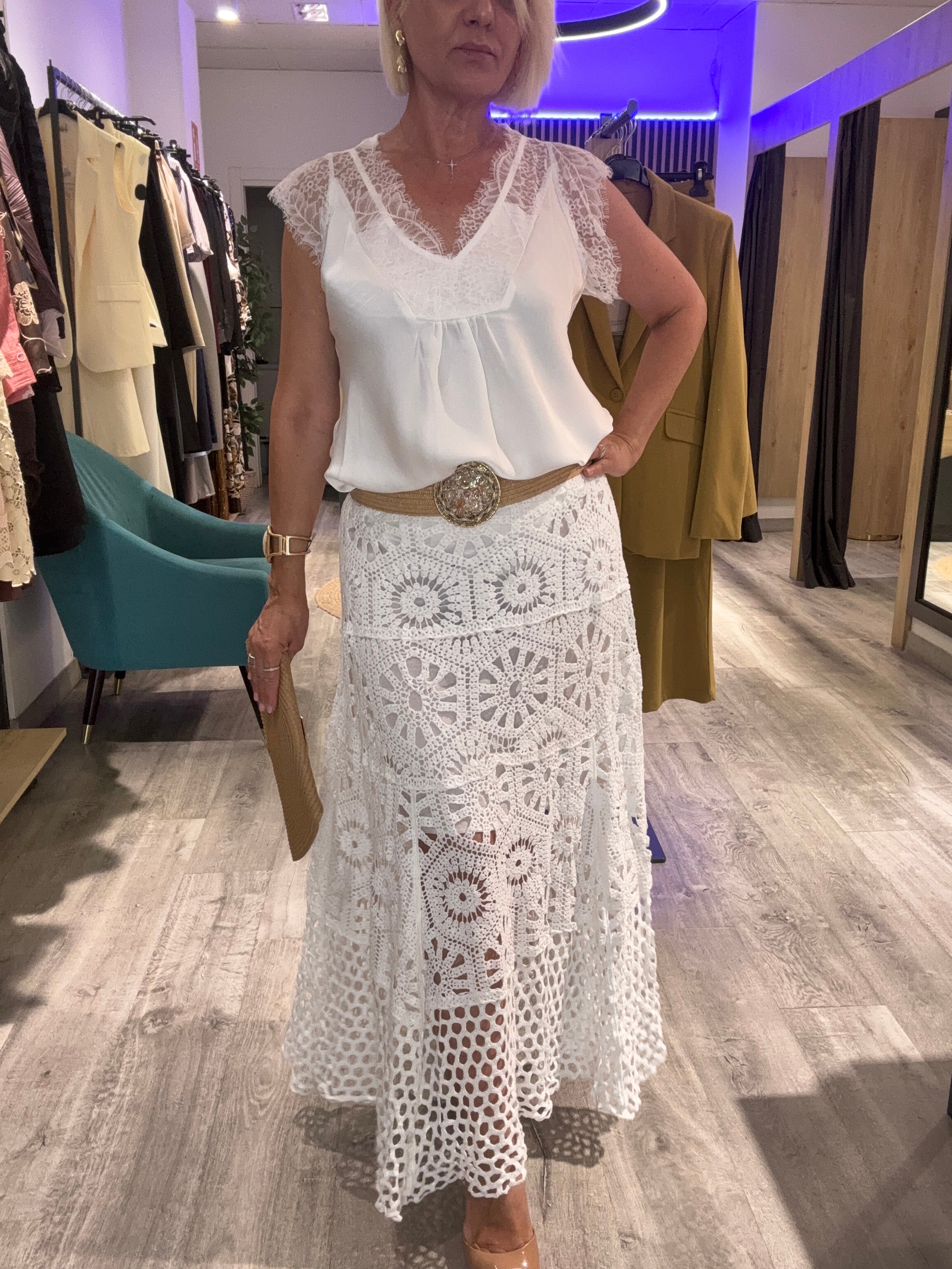 Falda crochet Boho