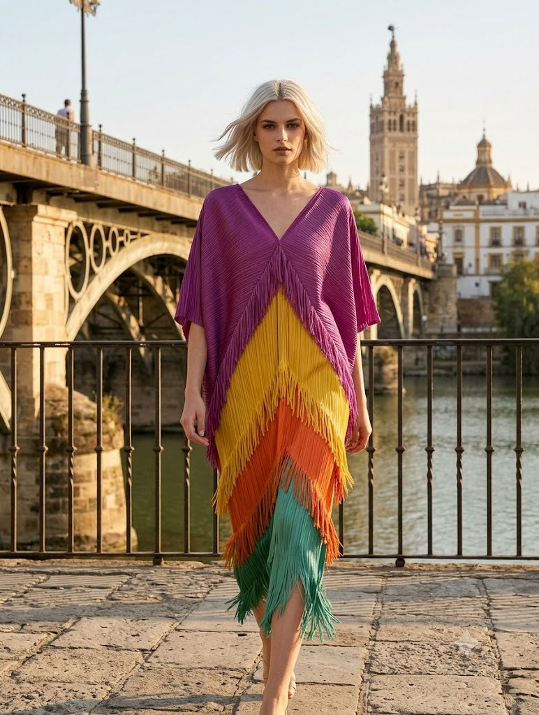 Vestido Triana flecos