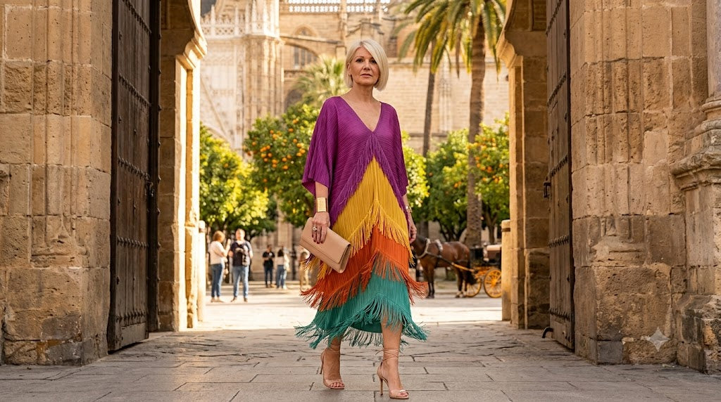 Vestido Triana flecos