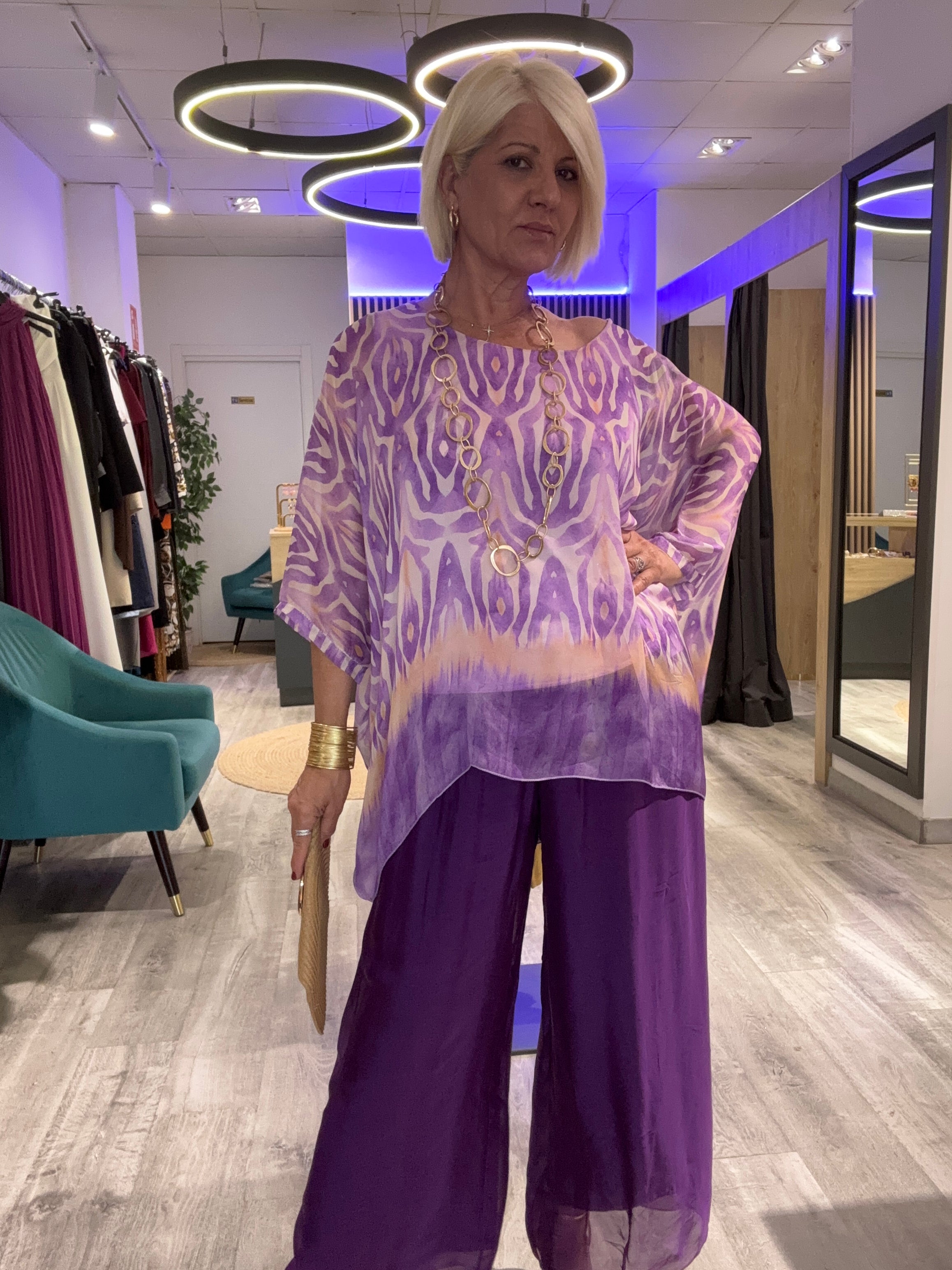 Conjunto seda Violet