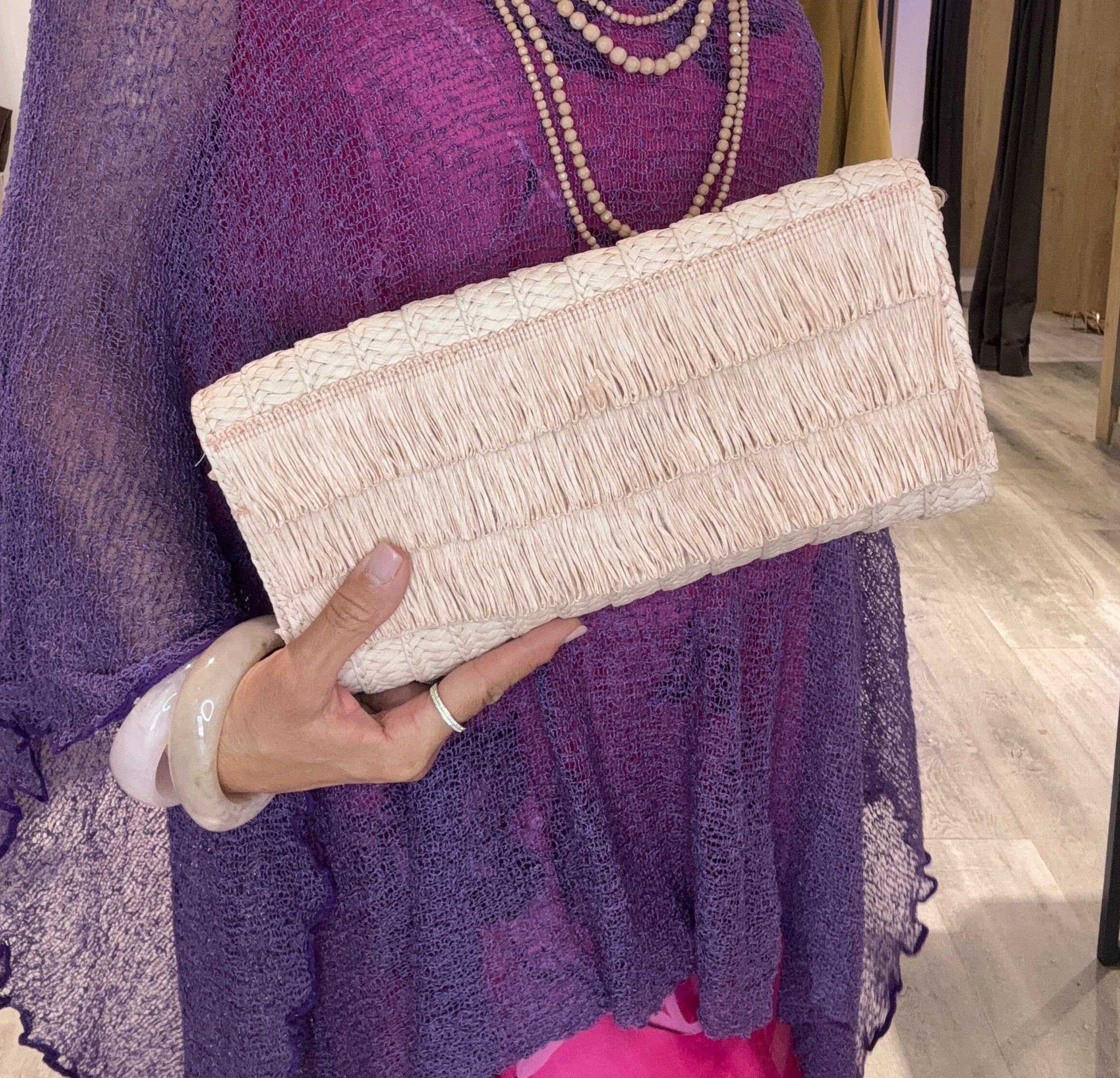 Cartera Rafia Flecos