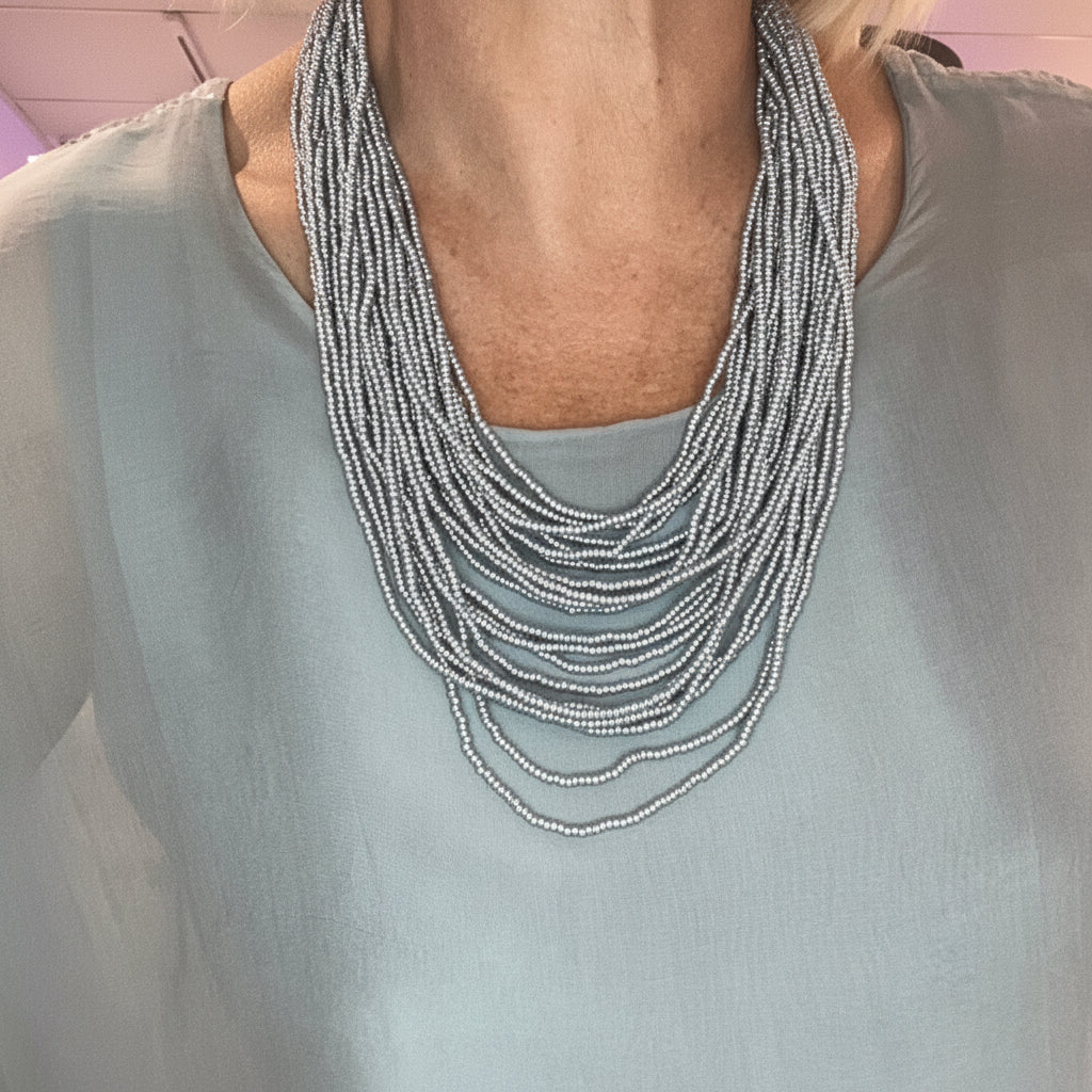 Collar de Cuentas en Plata