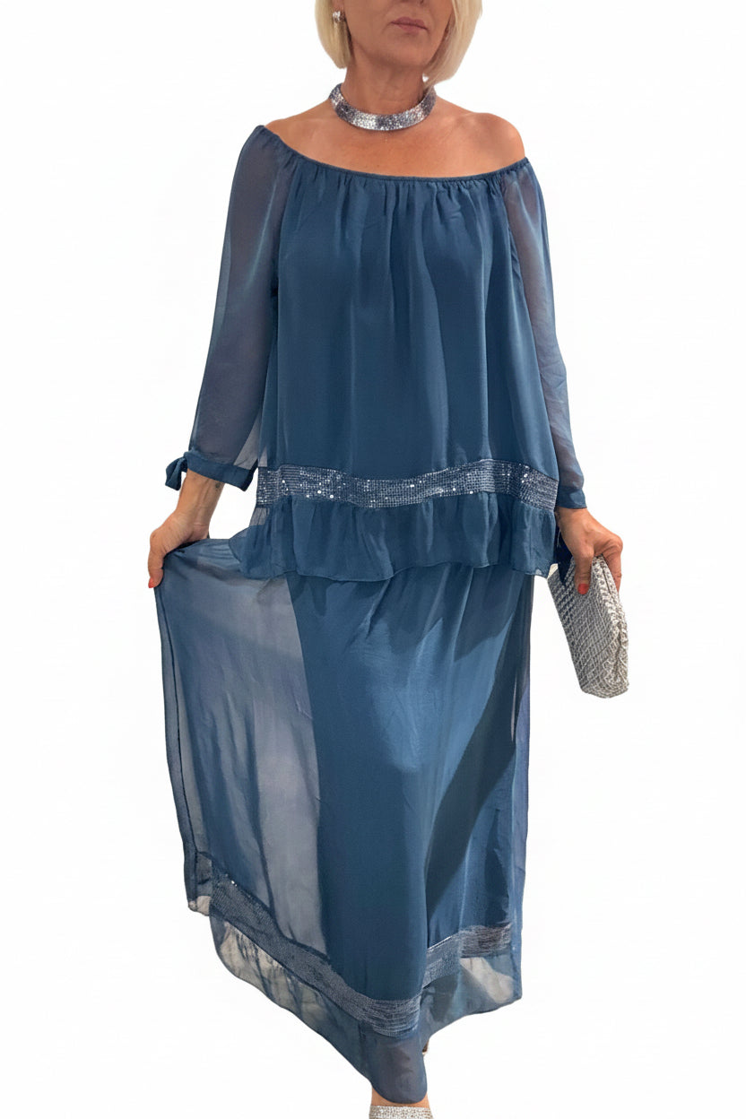 Vestido seda Estelar