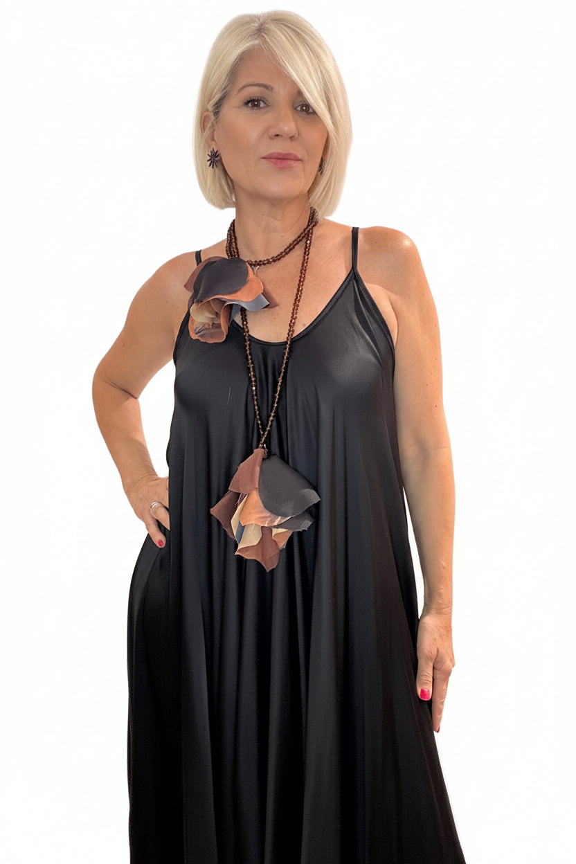 Vestido lencero satén