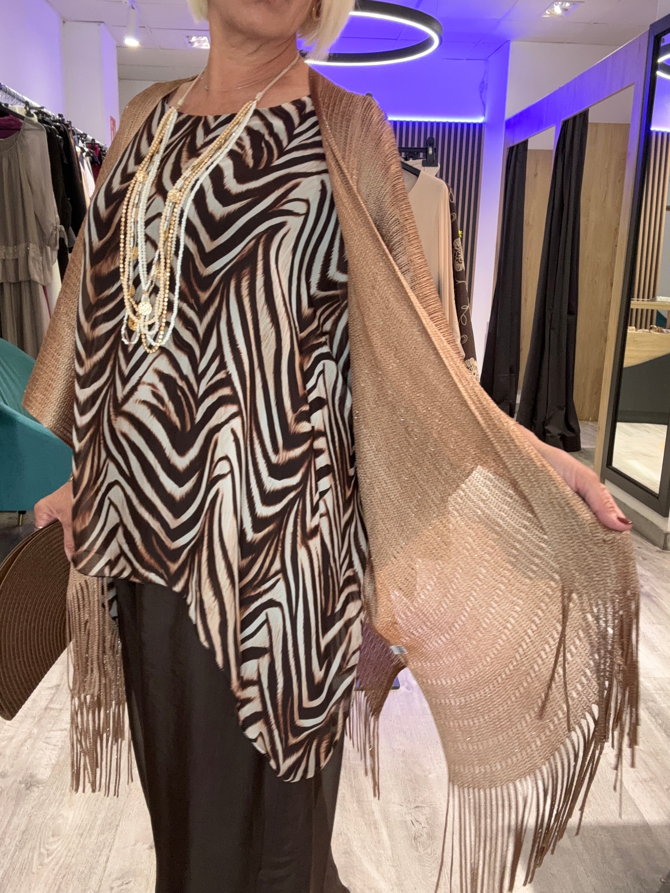 Caftan flecos boho
