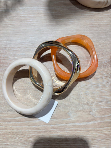 Pulseras trío Resina