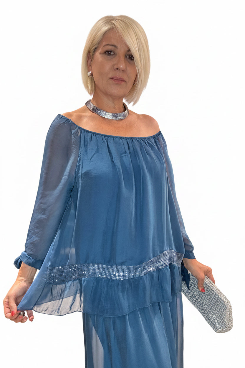 Vestido seda Estelar