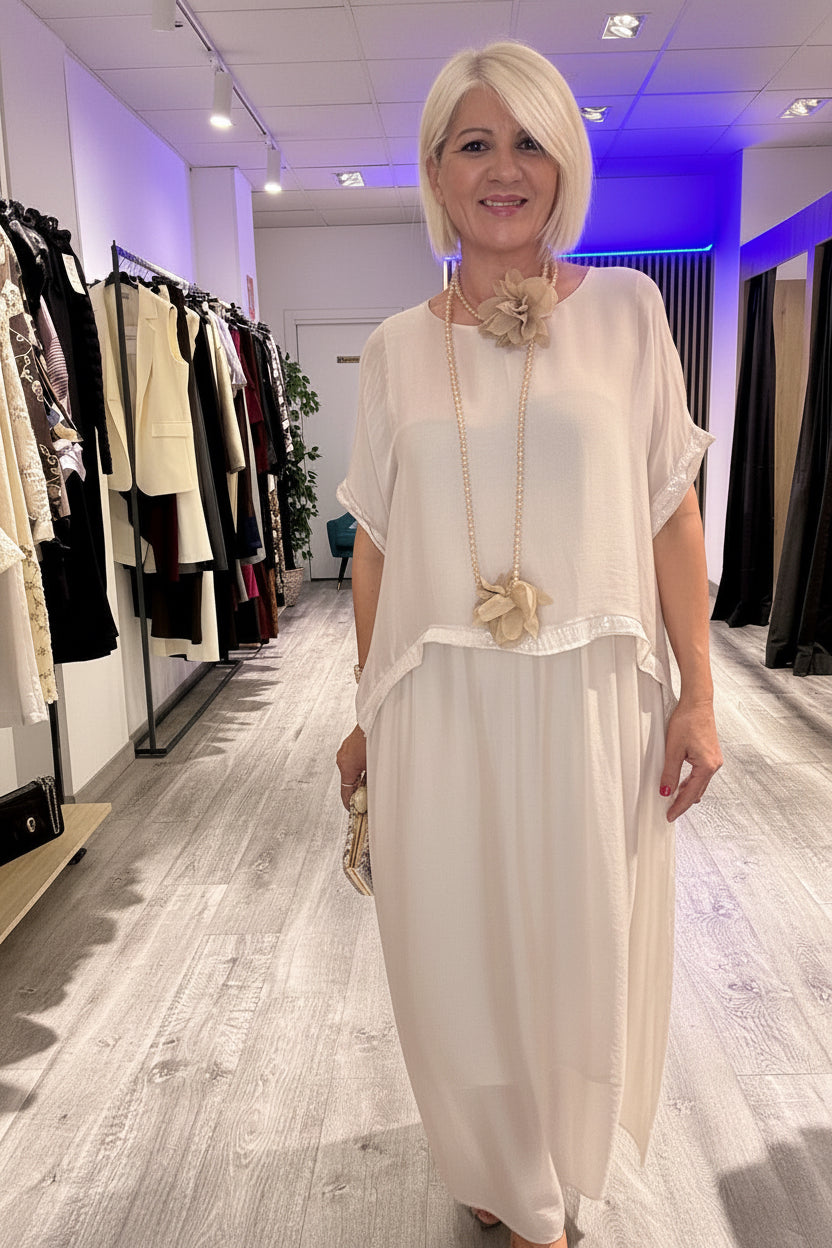 Vestido seda Génova