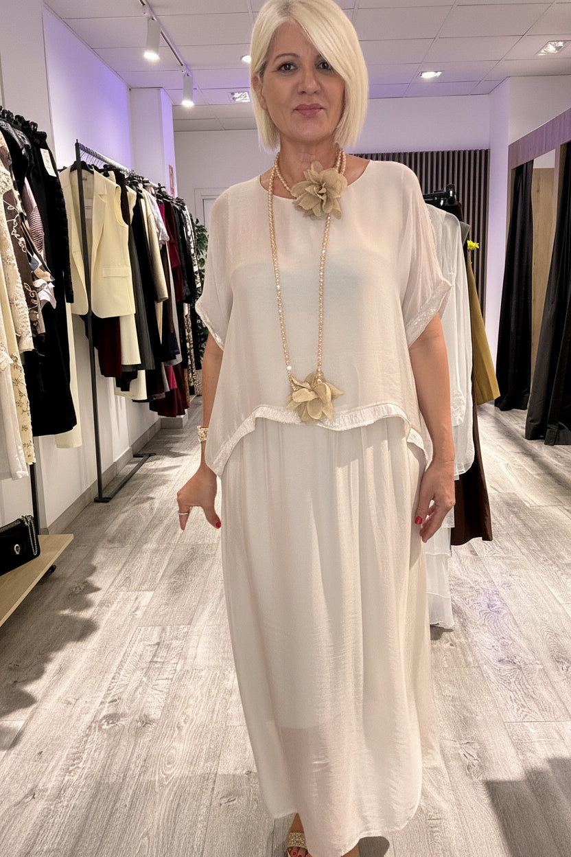 Vestido seda Génova