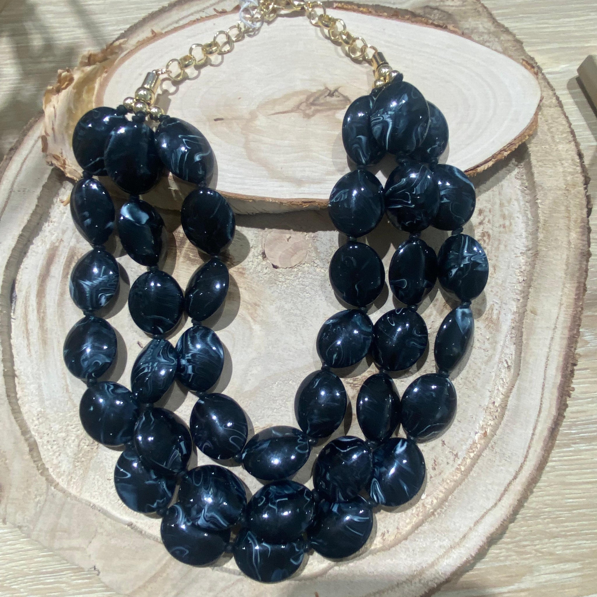 Collar perla azabache