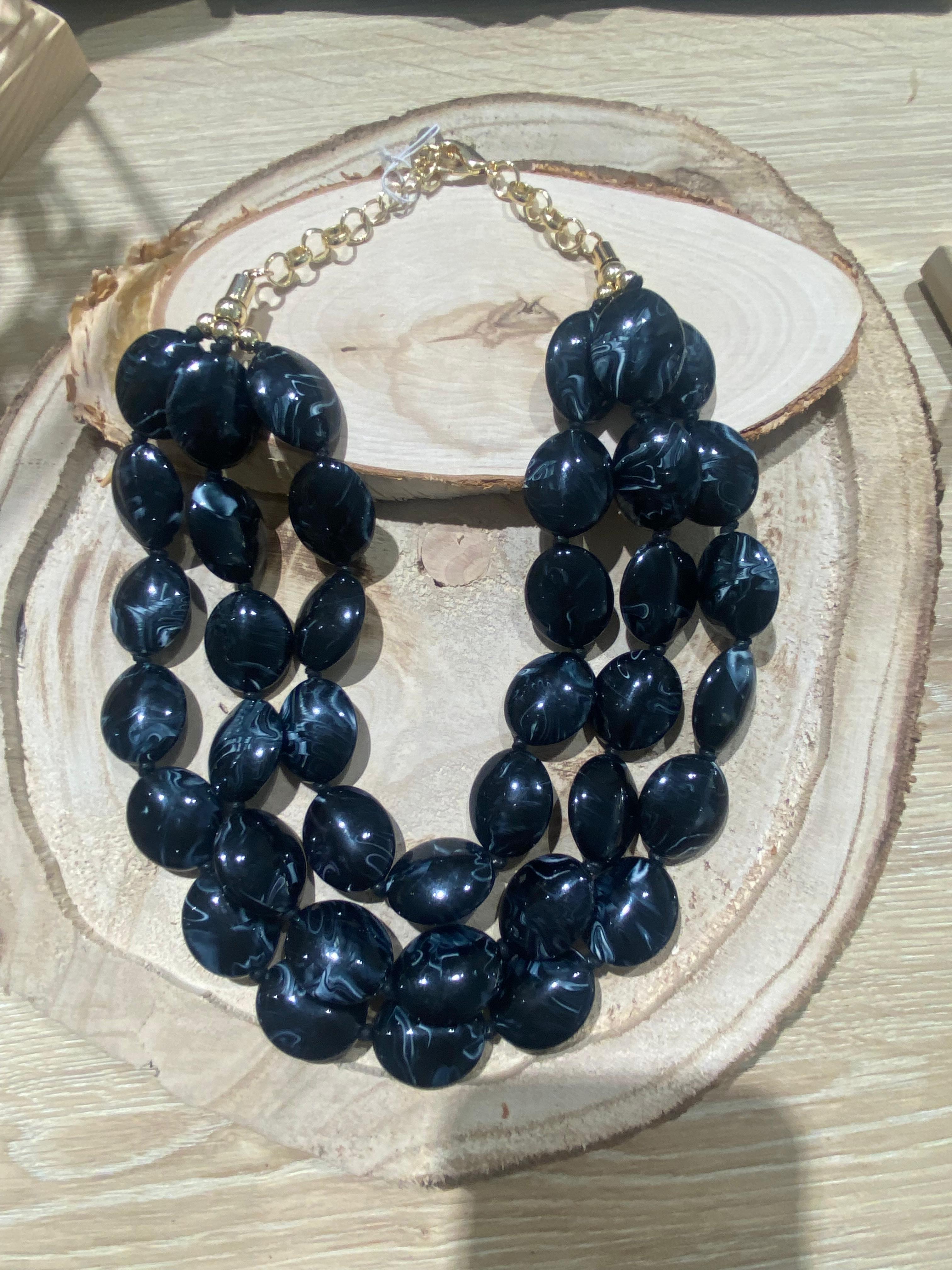 Collar perla azabache