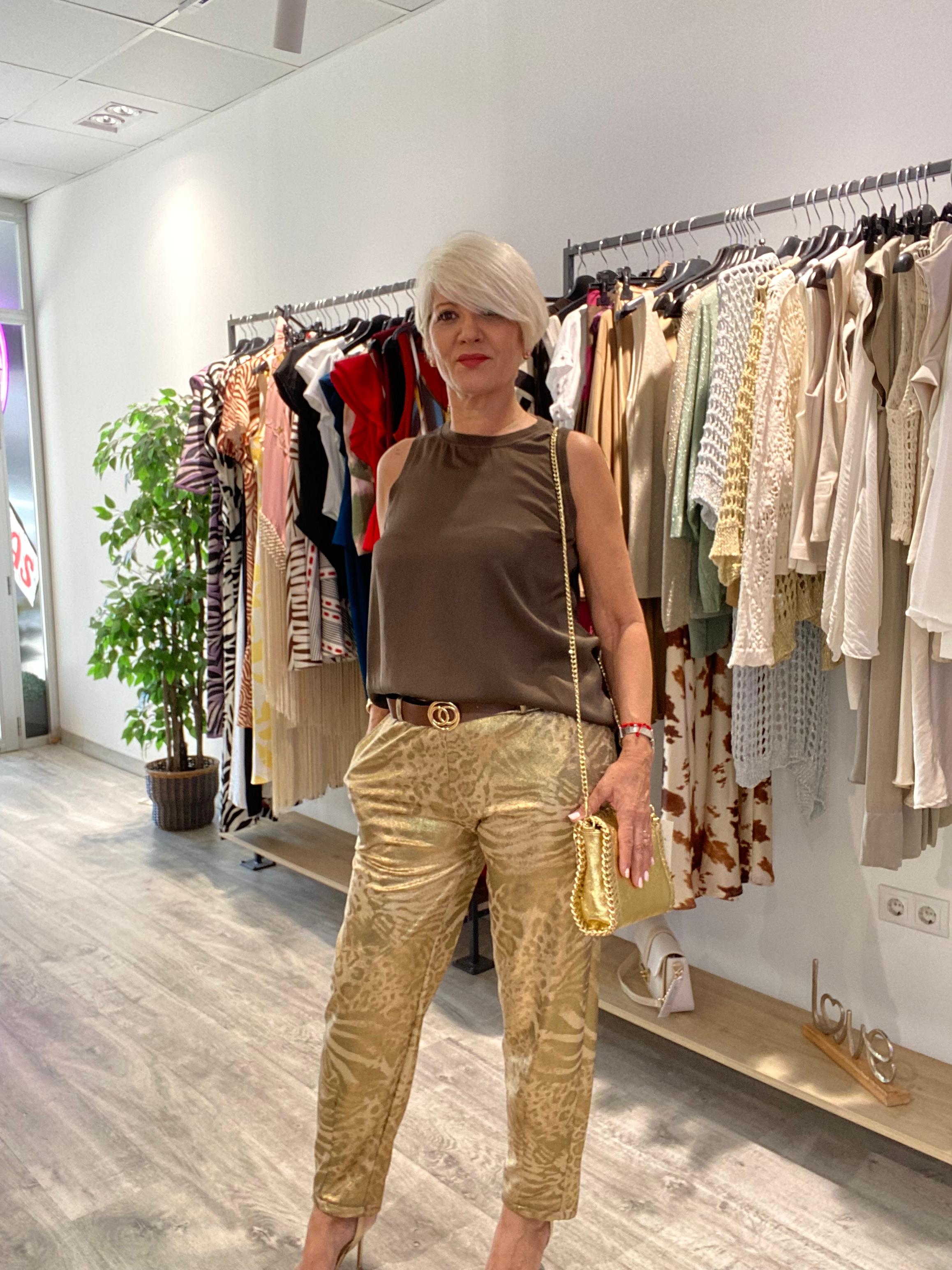 Pantalones  Baggy Gold  Print