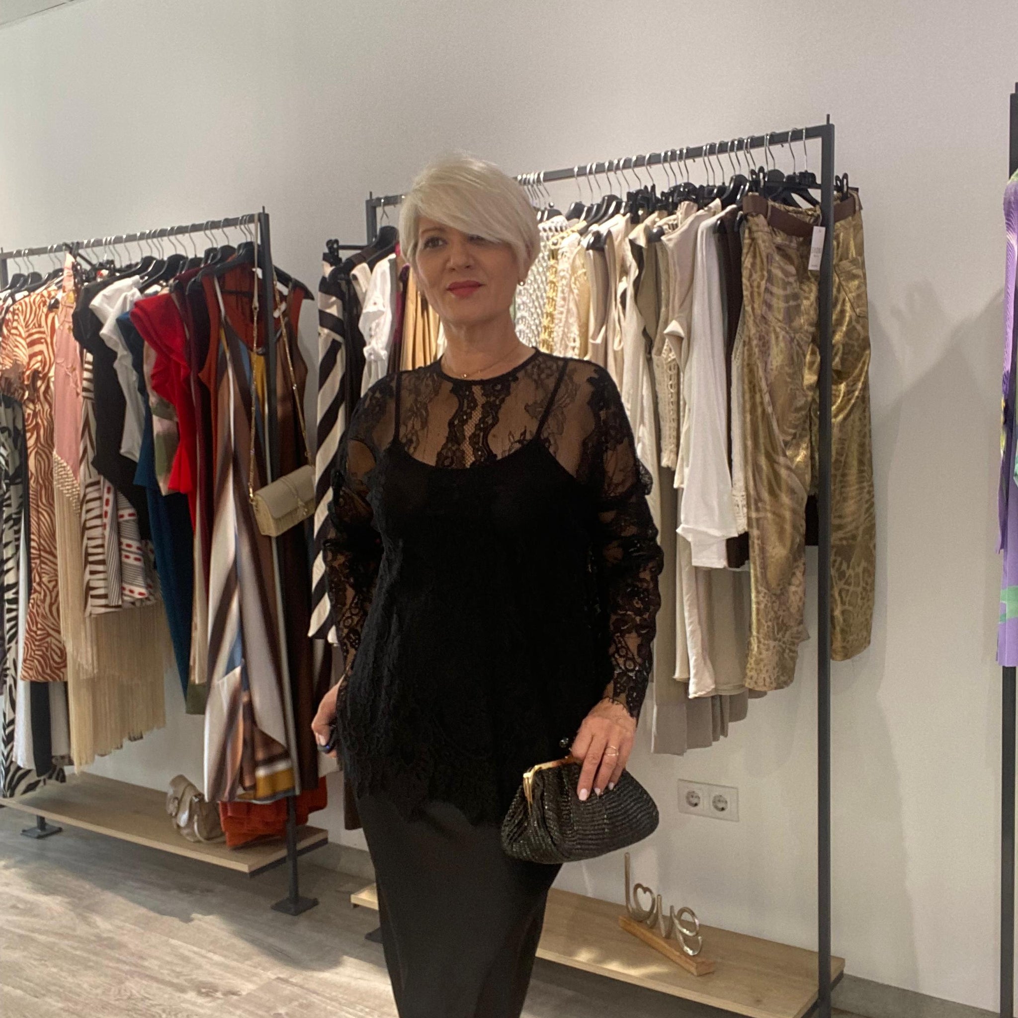 Vestido lencero con top lencero