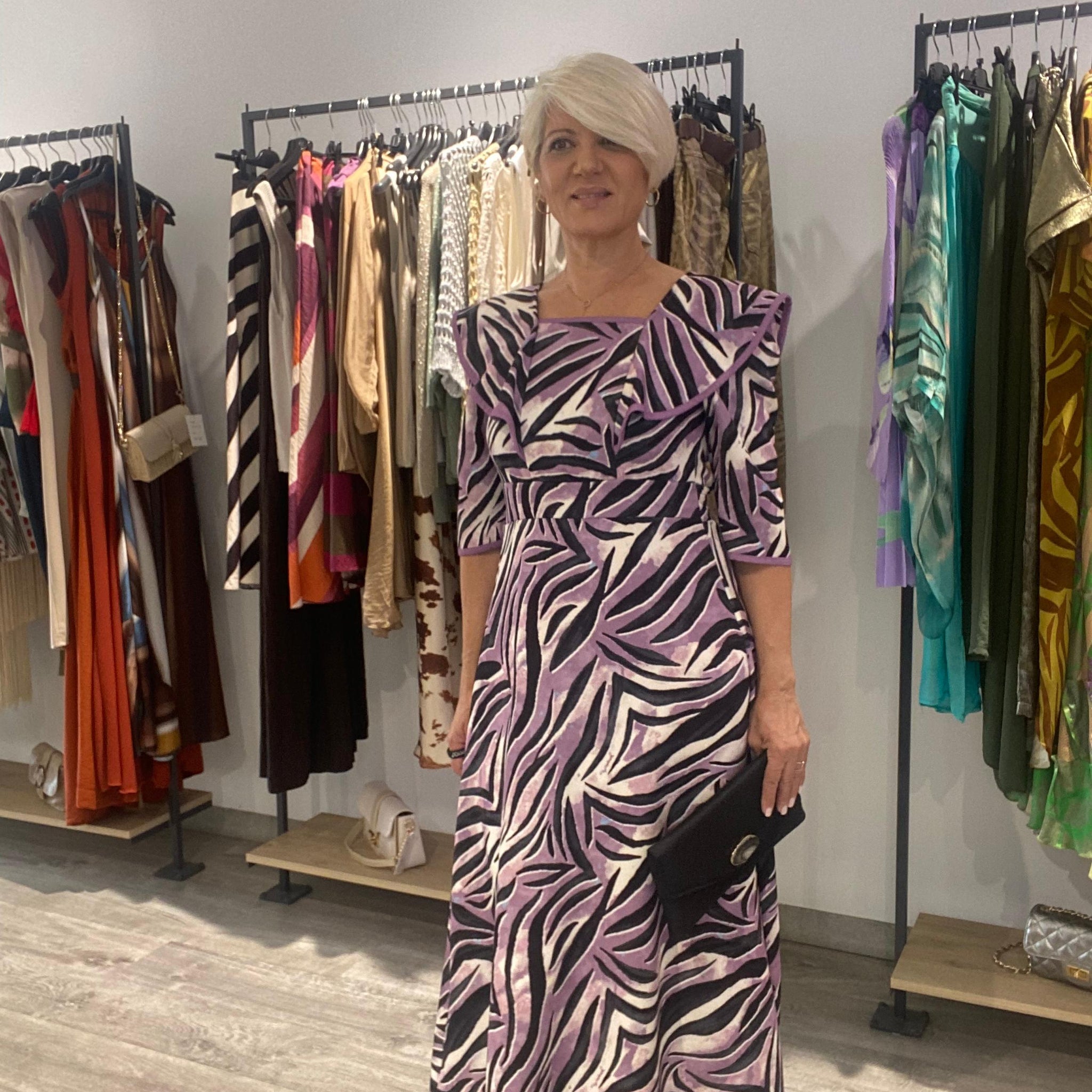 Vestido estampado cebra