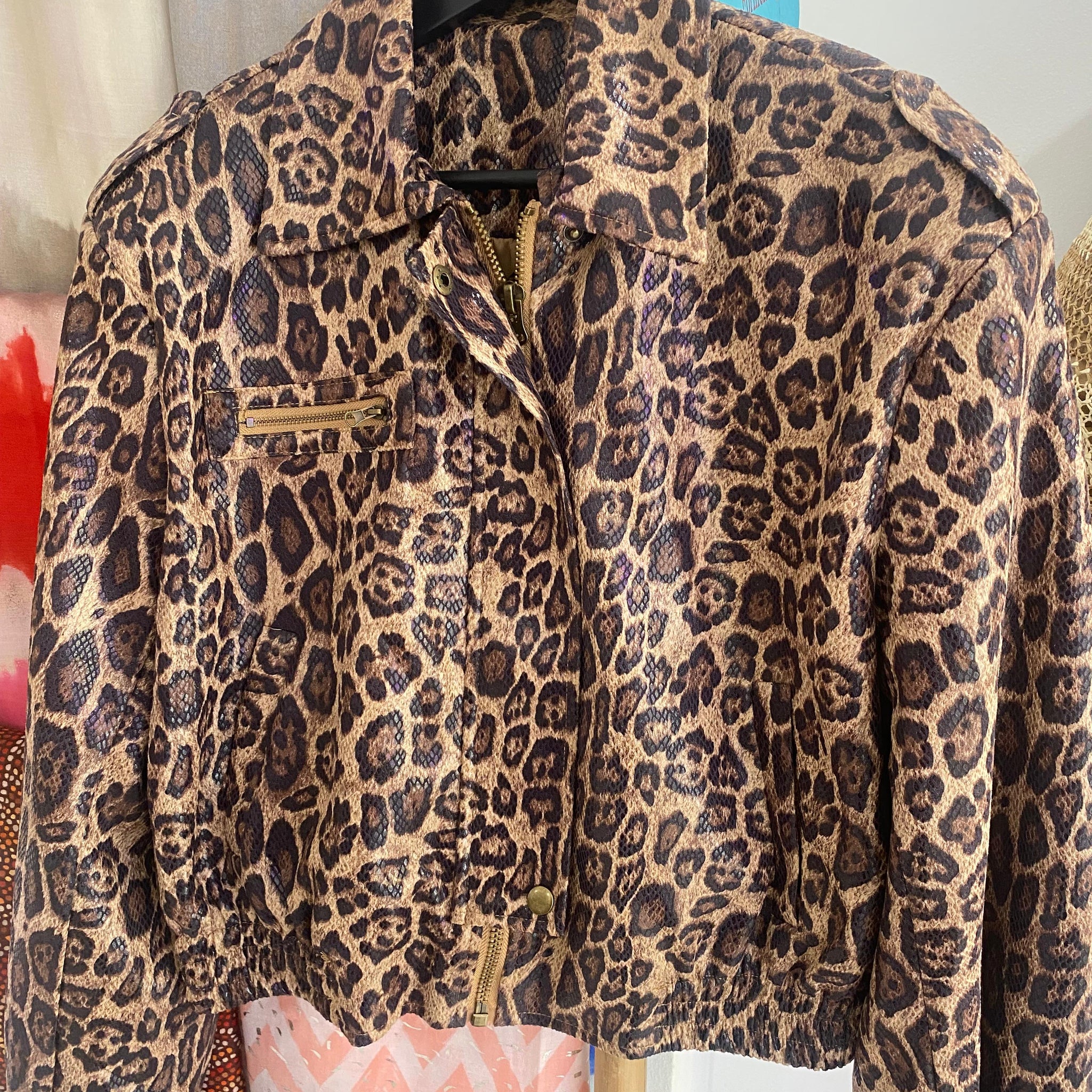 Biker animal  print polipiel
