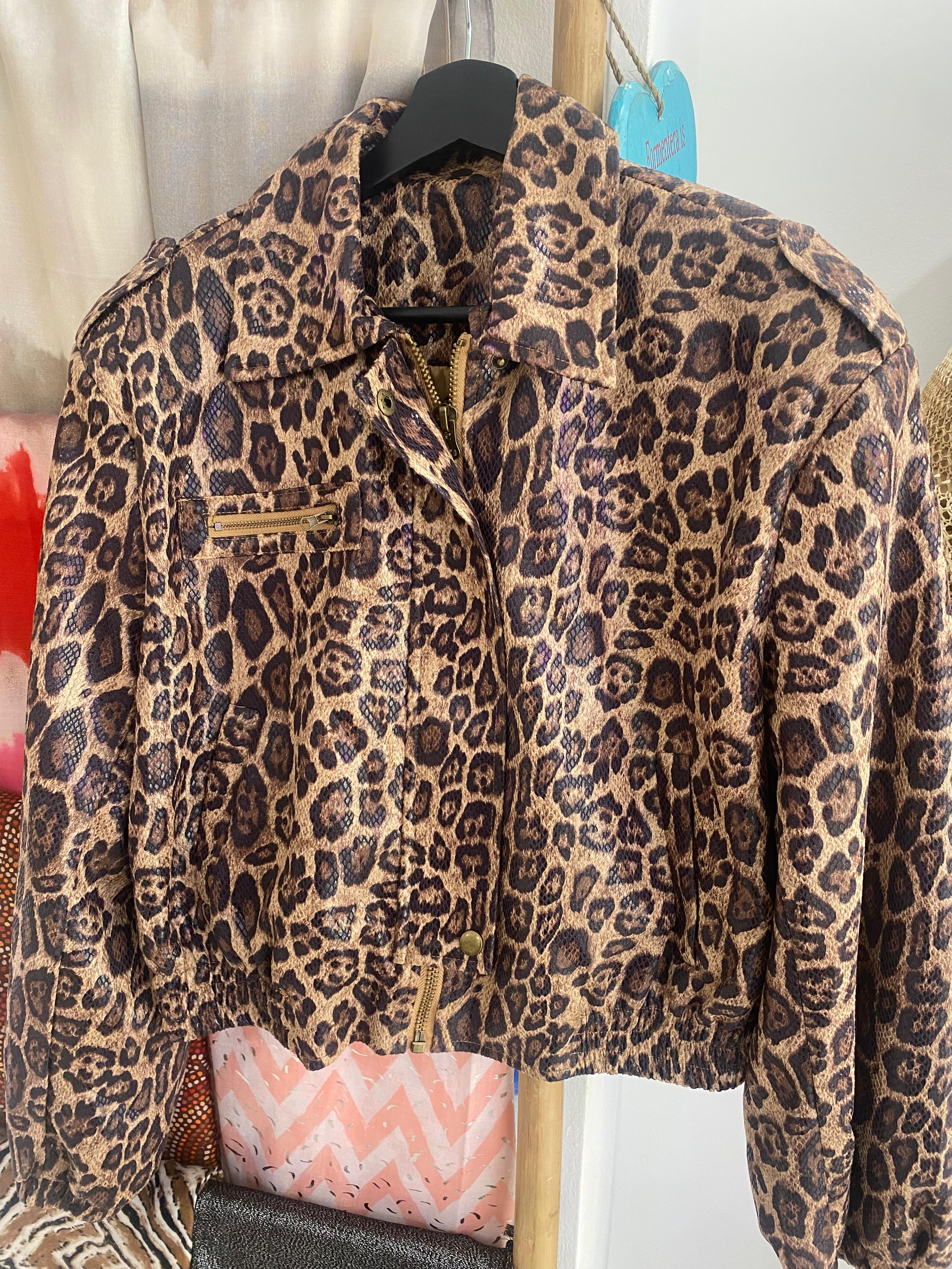 Biker animal  print polipiel