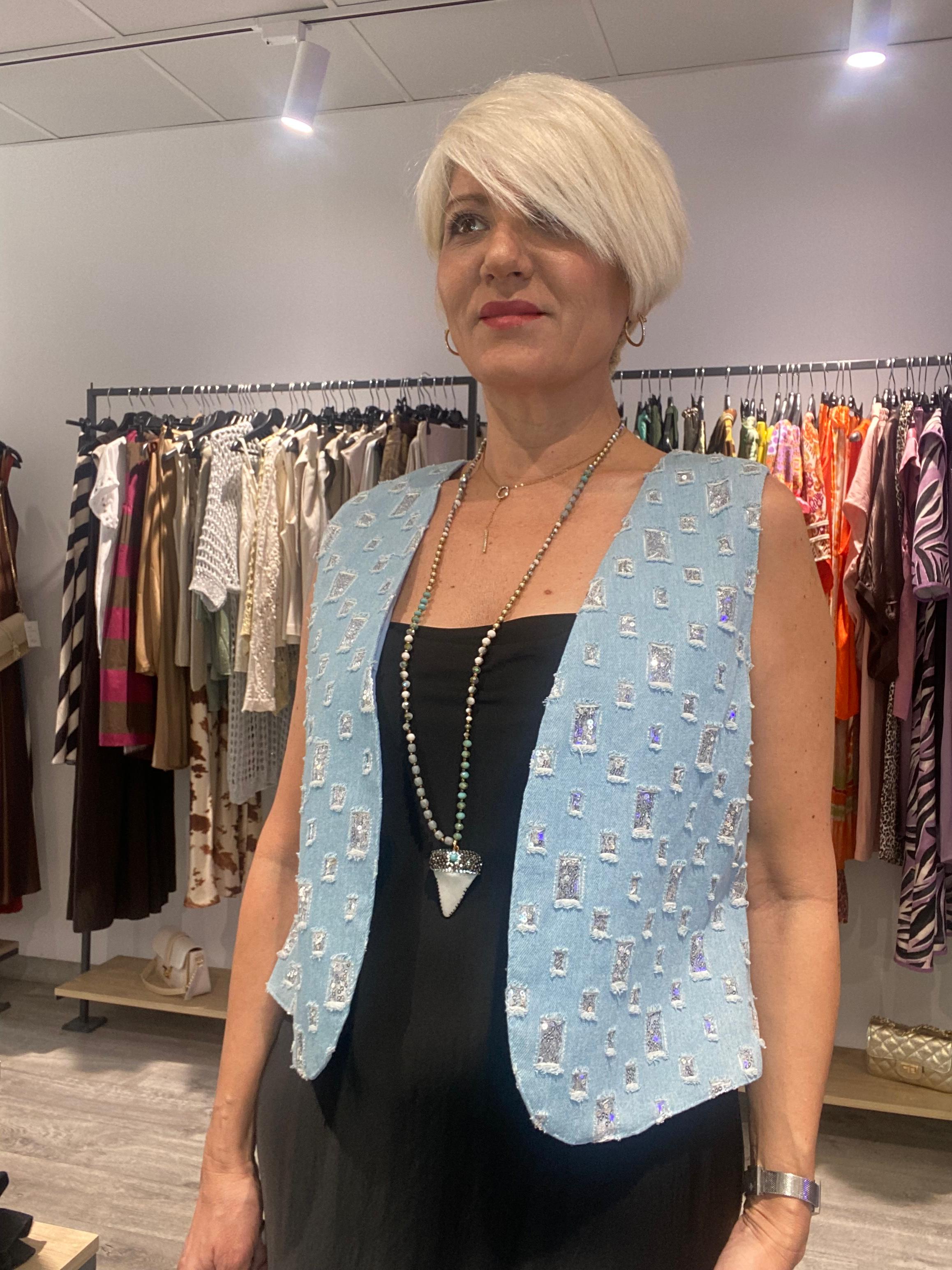 Chaleco Denim espejos