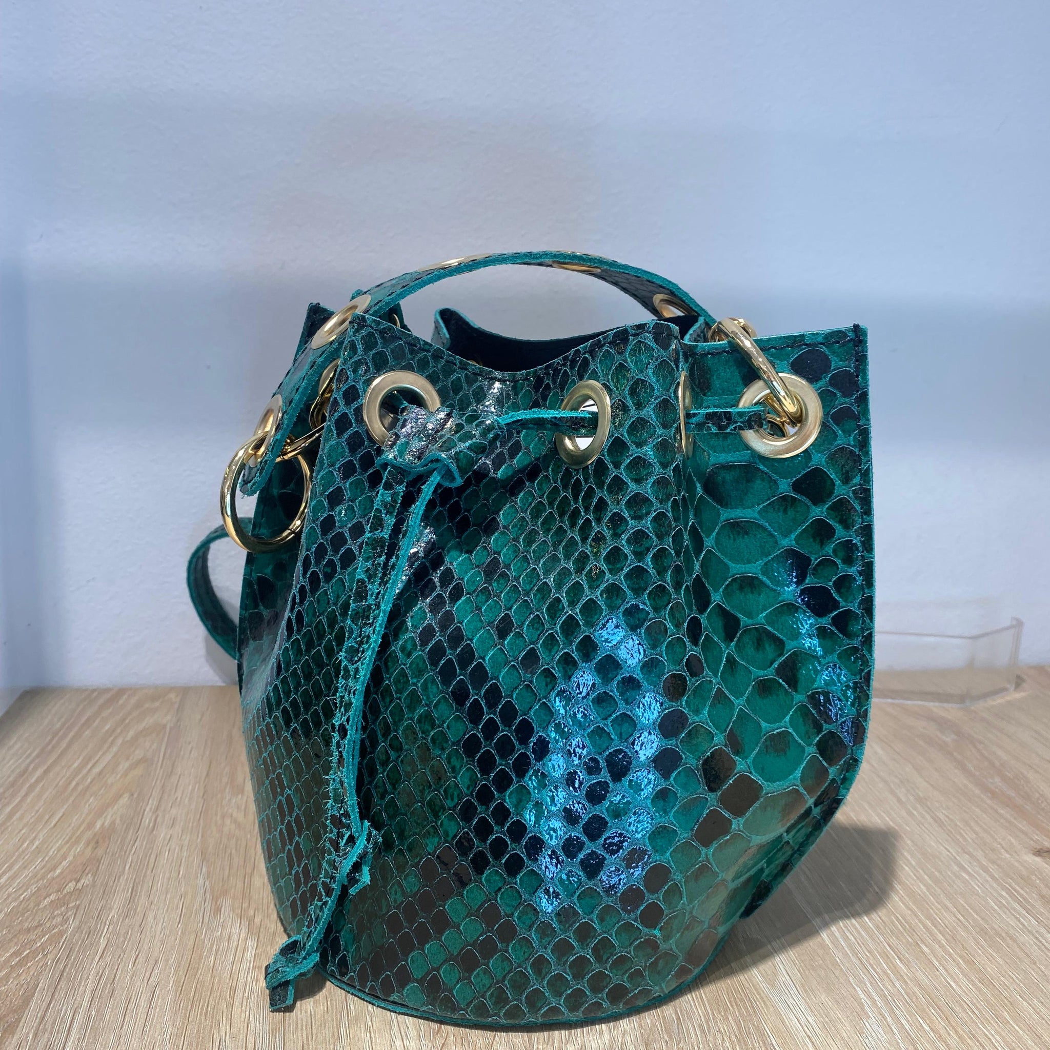 Bolso piel print serpiente