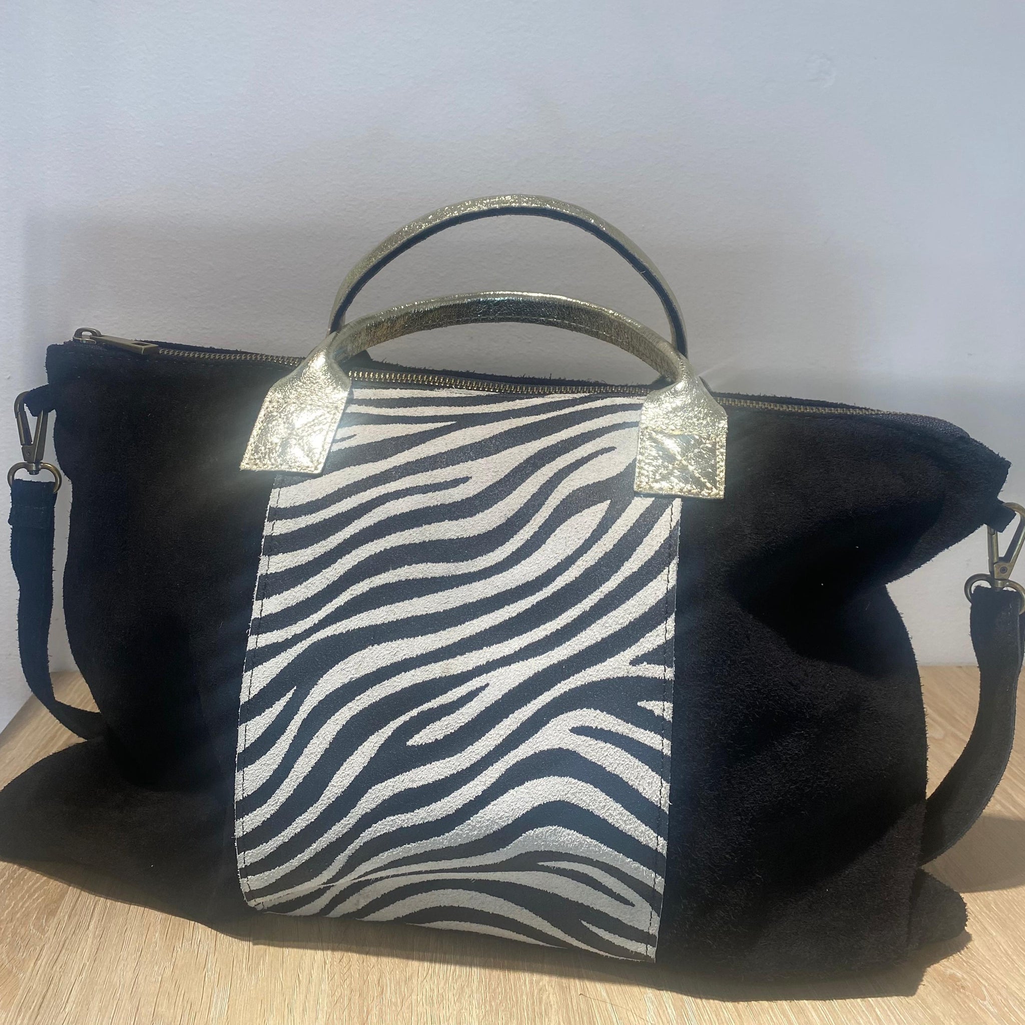 Bolso piel serraje