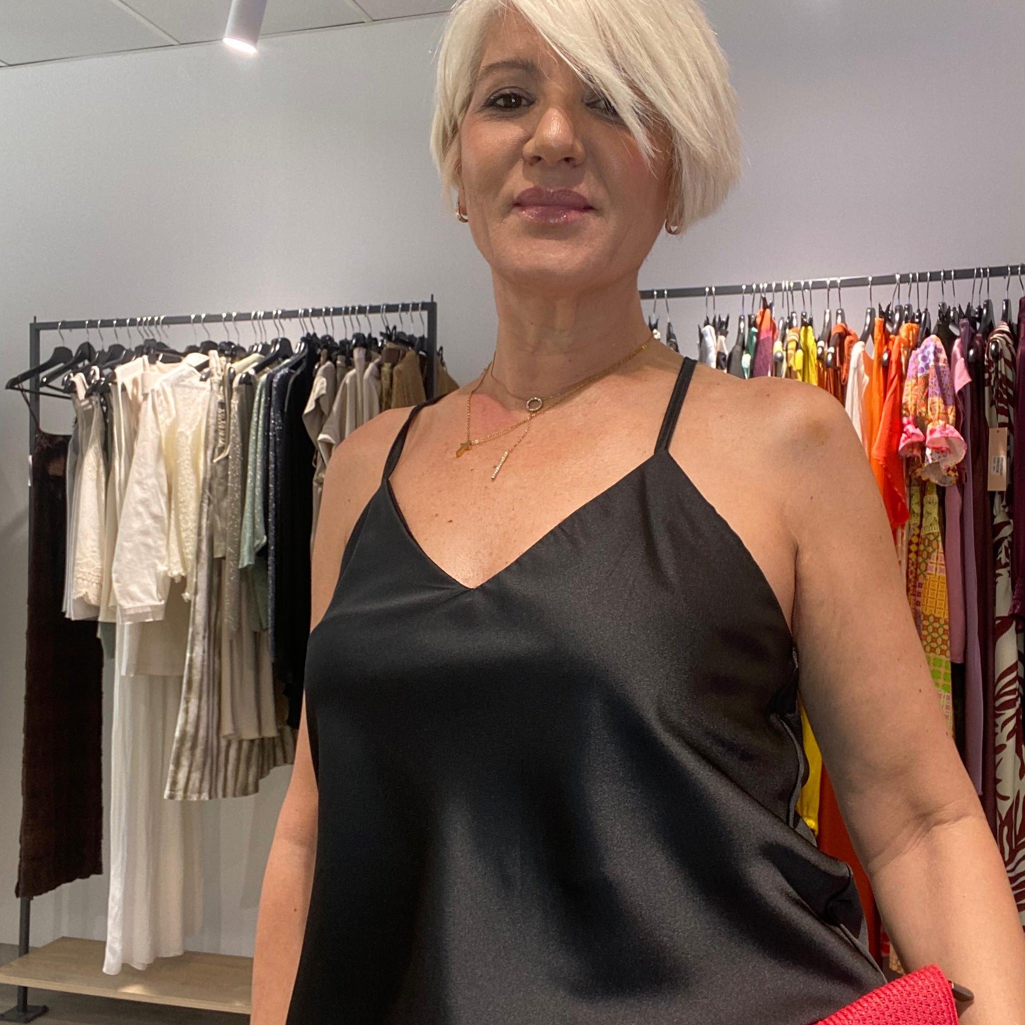 Top lencero satinado