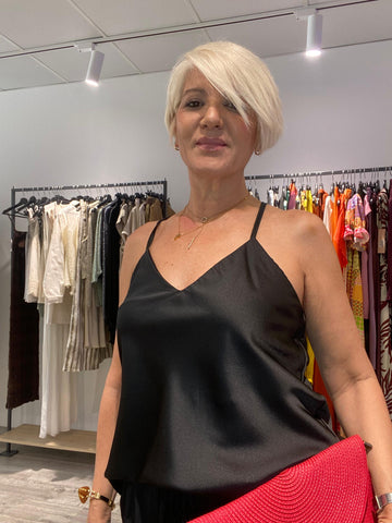 Top lencero satinado