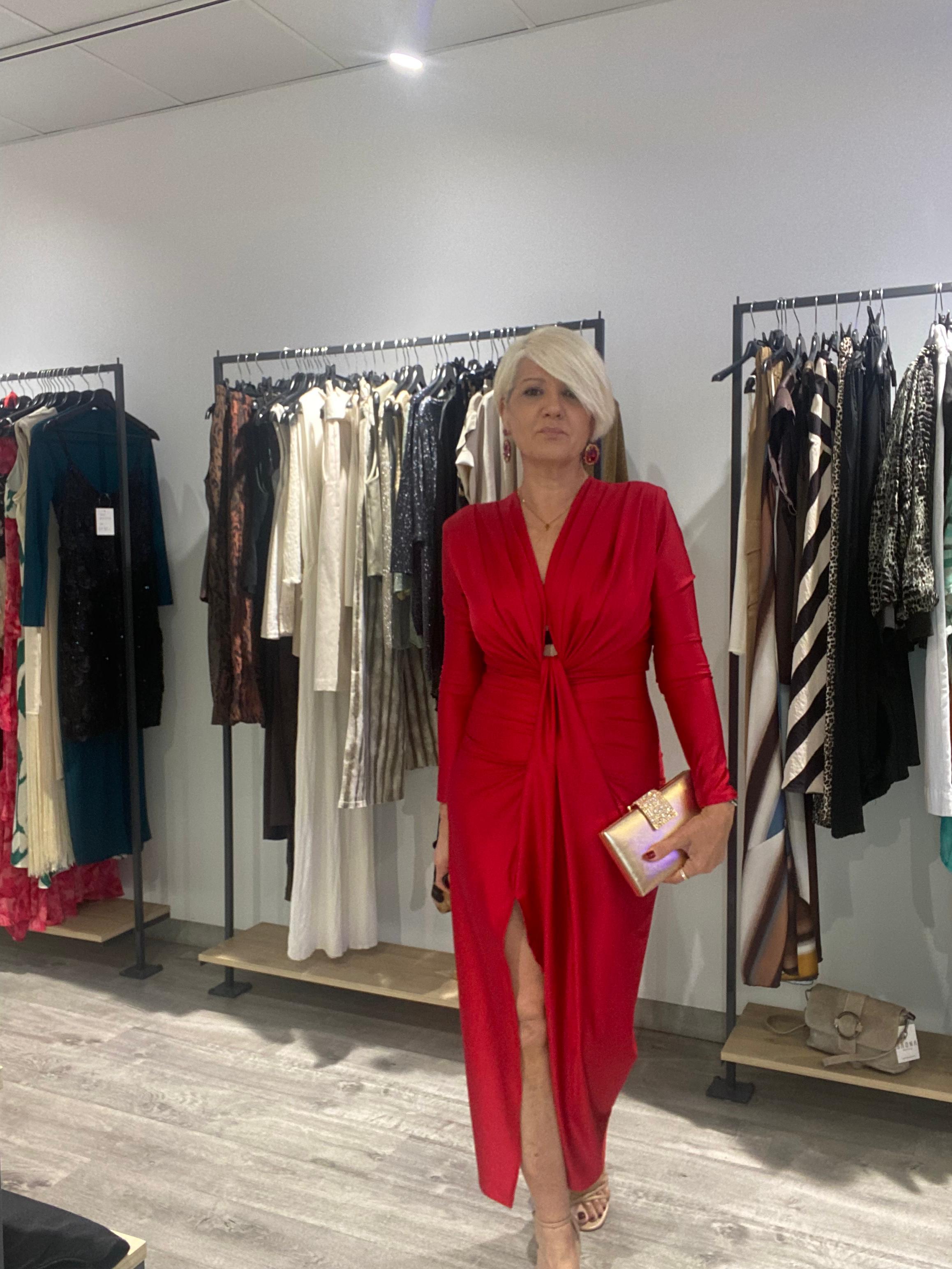 Vestido Daniela rojo talla única 36/42