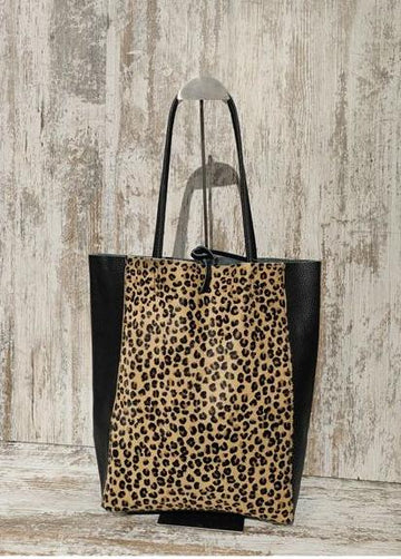 Bolso piel tote animal print