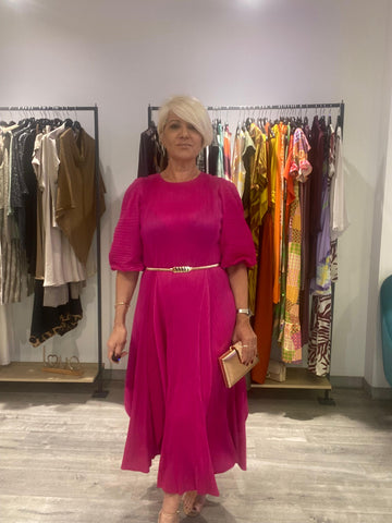 Vestido romántico bugambilla