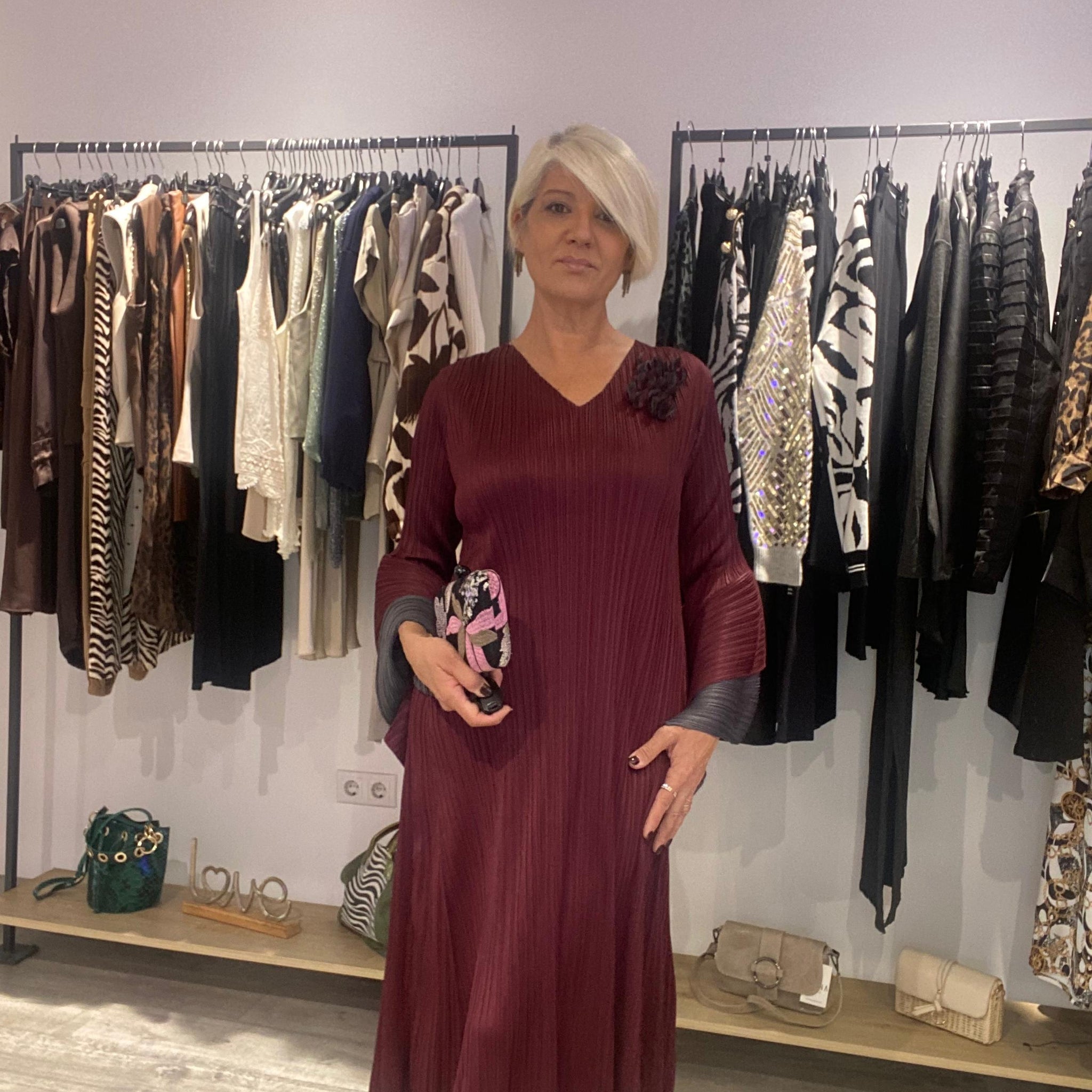 Vestido Carmen burgundy
