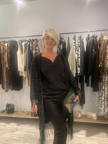 Caftán Ebano Flecos