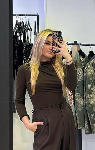 Top marron chocolate