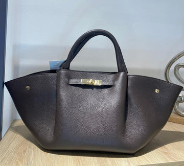 Bolso piel  tote marrón  chocolate