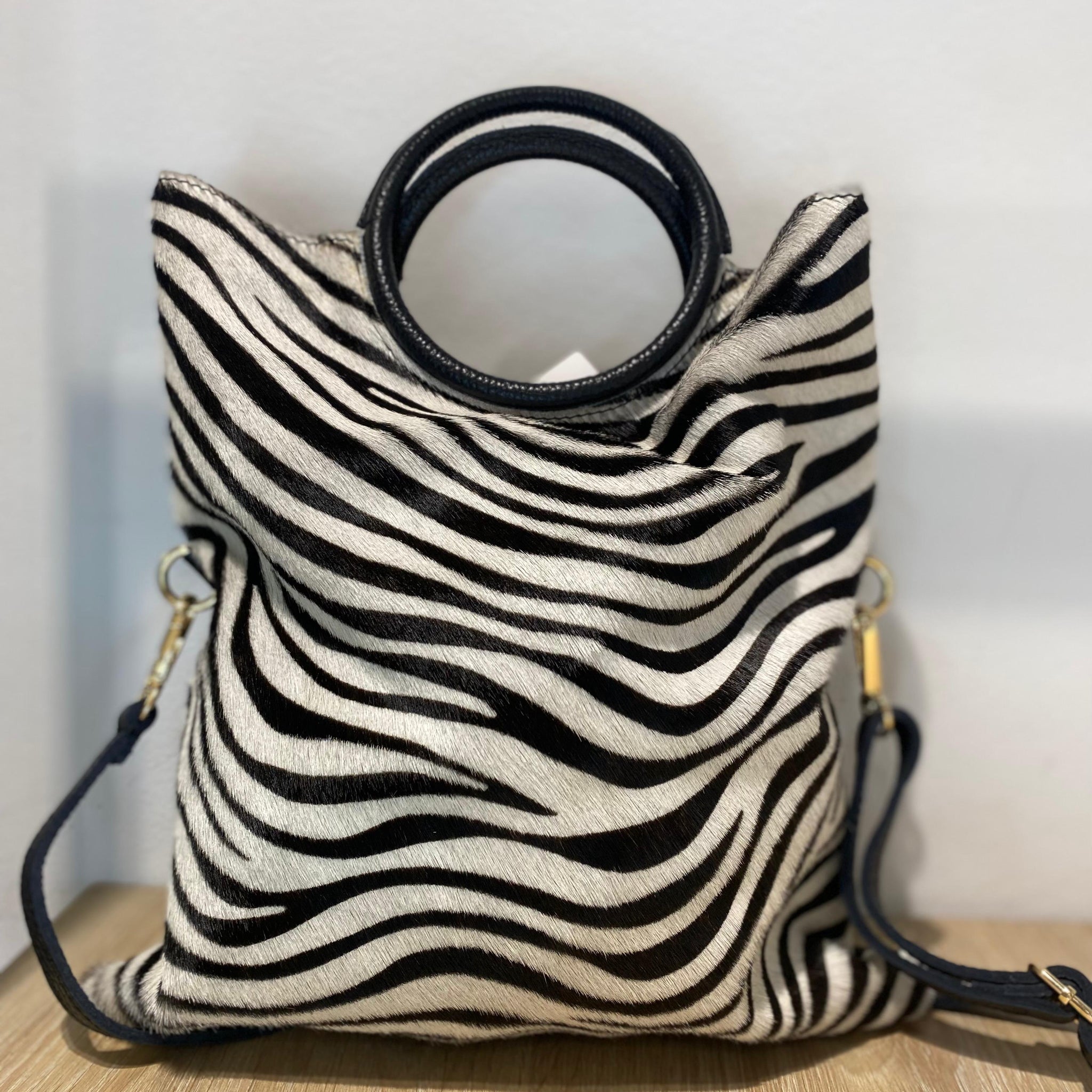 Bolso  piel  zebra