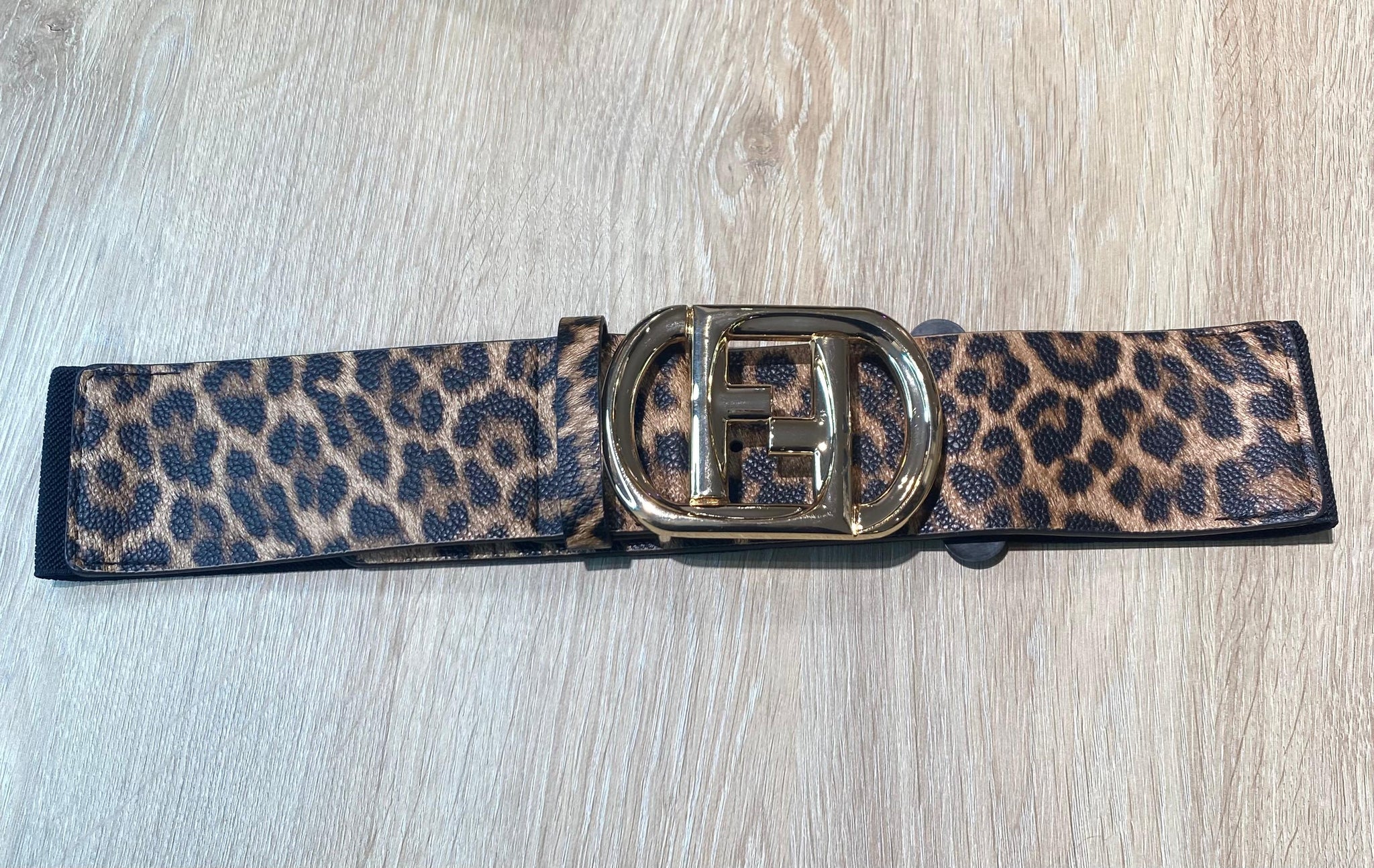 Cinturón elástico animal print