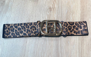 Cinturón elástico animal print