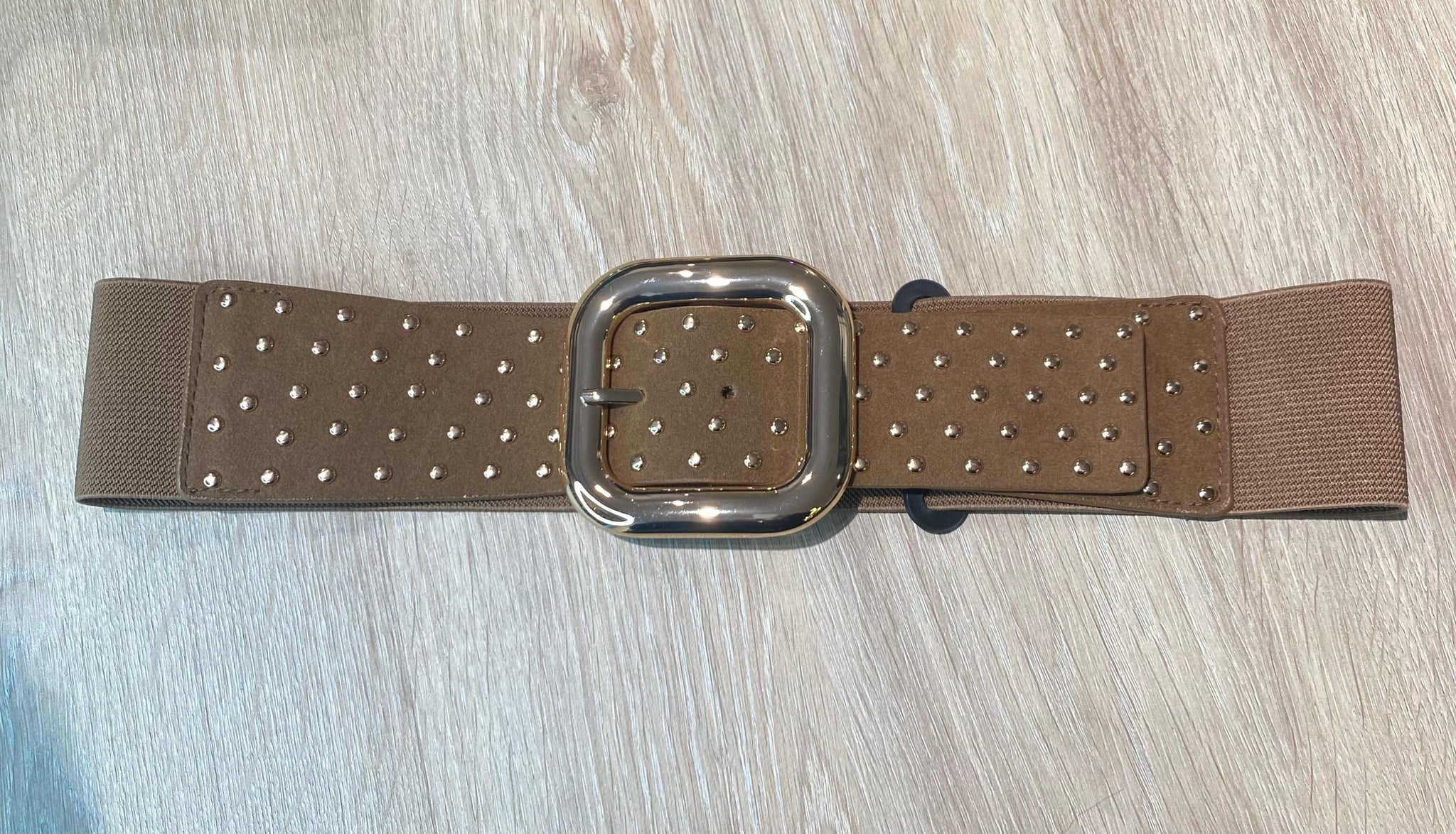 Cinturón elástico camel